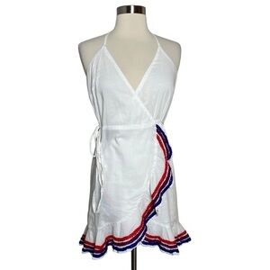 Lovers + Friends White Halter Wrap Dress